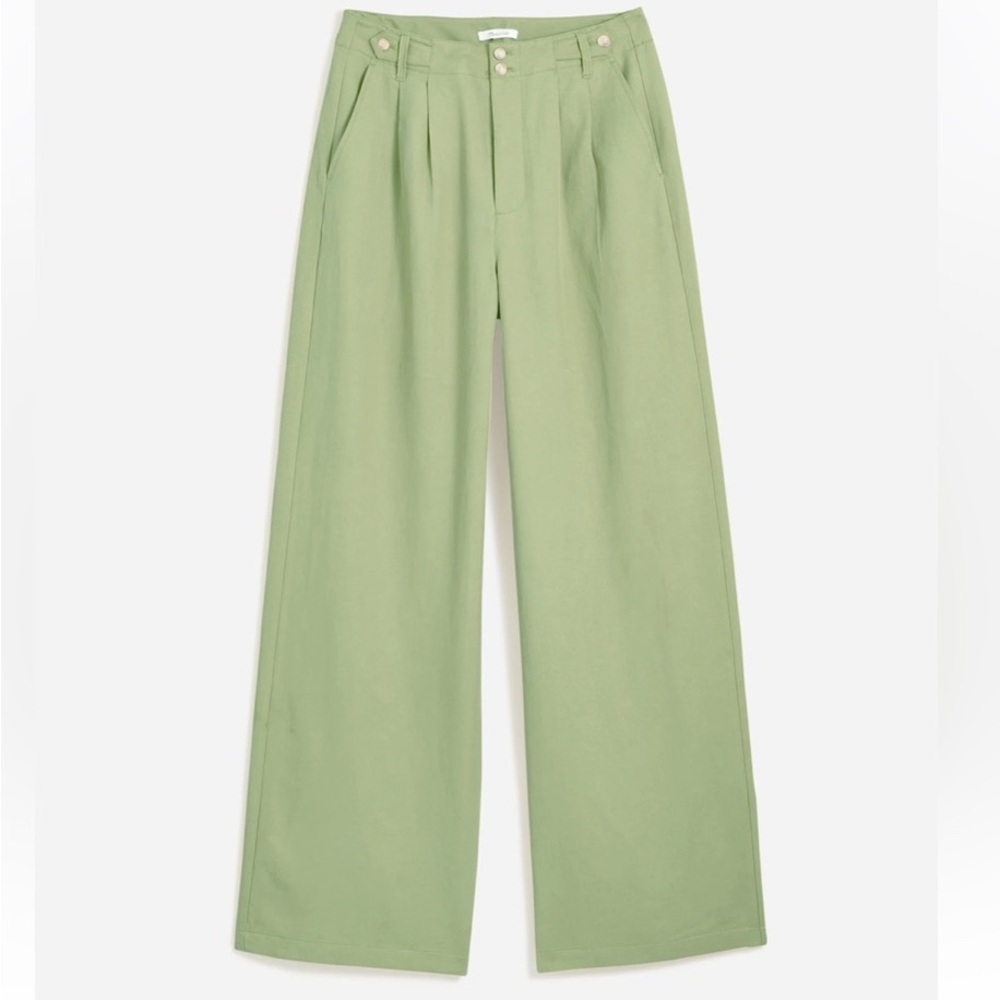 Madewell Harlow Wideleg Pants / Lemongrass Green 4